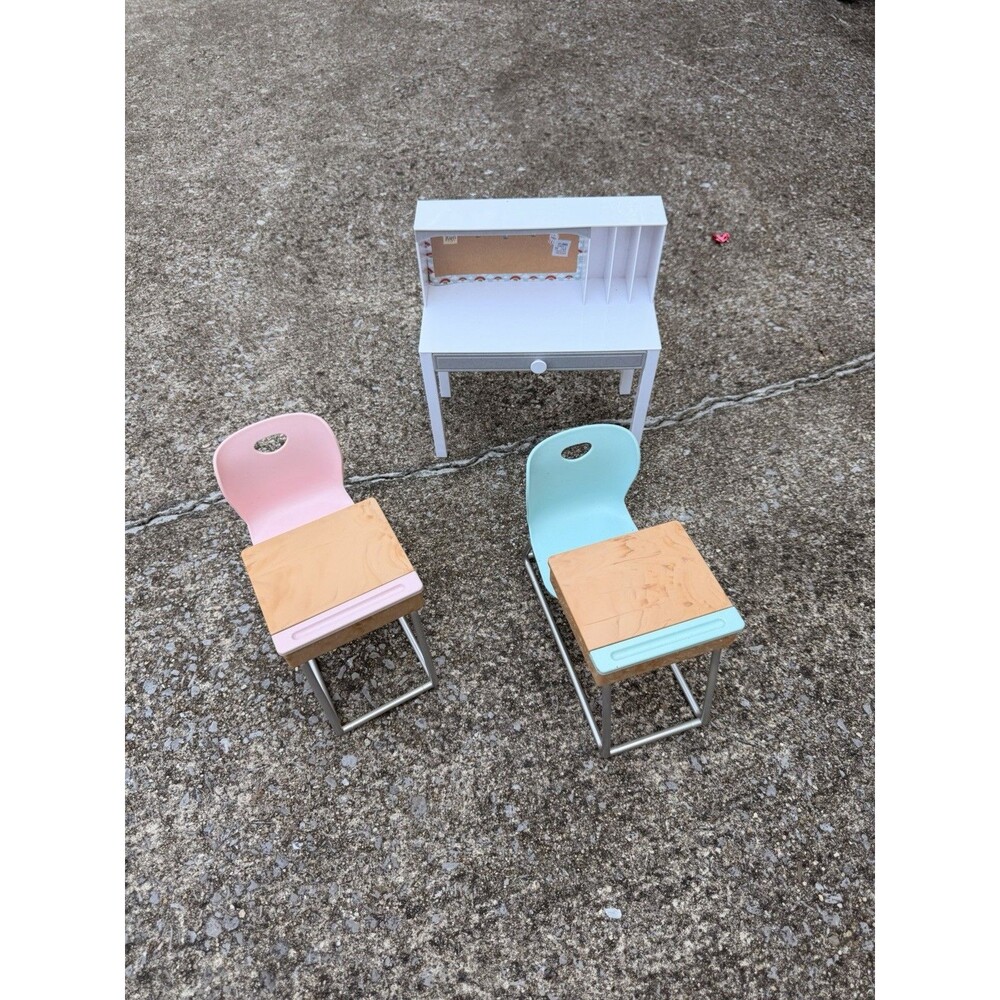 Our Generation Doll 18” School Desks (2) + Personal Study Desk Dollhouse SU